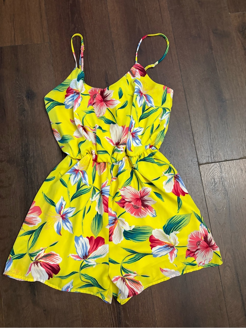Yellow Floral Romper